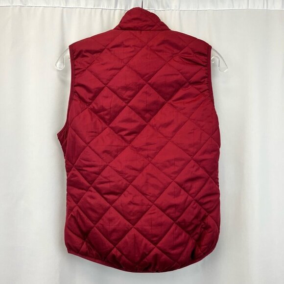 Love Tree Womens Vest Burgundy Waist Length Full Zip Pockets Mock Neck Lined S - Picture 5 of 10